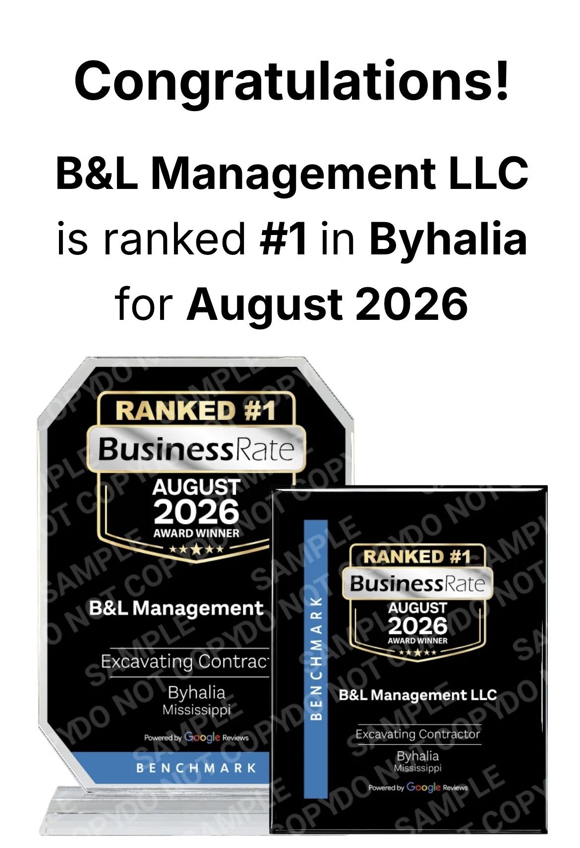 Recognized as the #1 Excavating Contractor in Byhalia